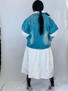 Denim Cape Jacket