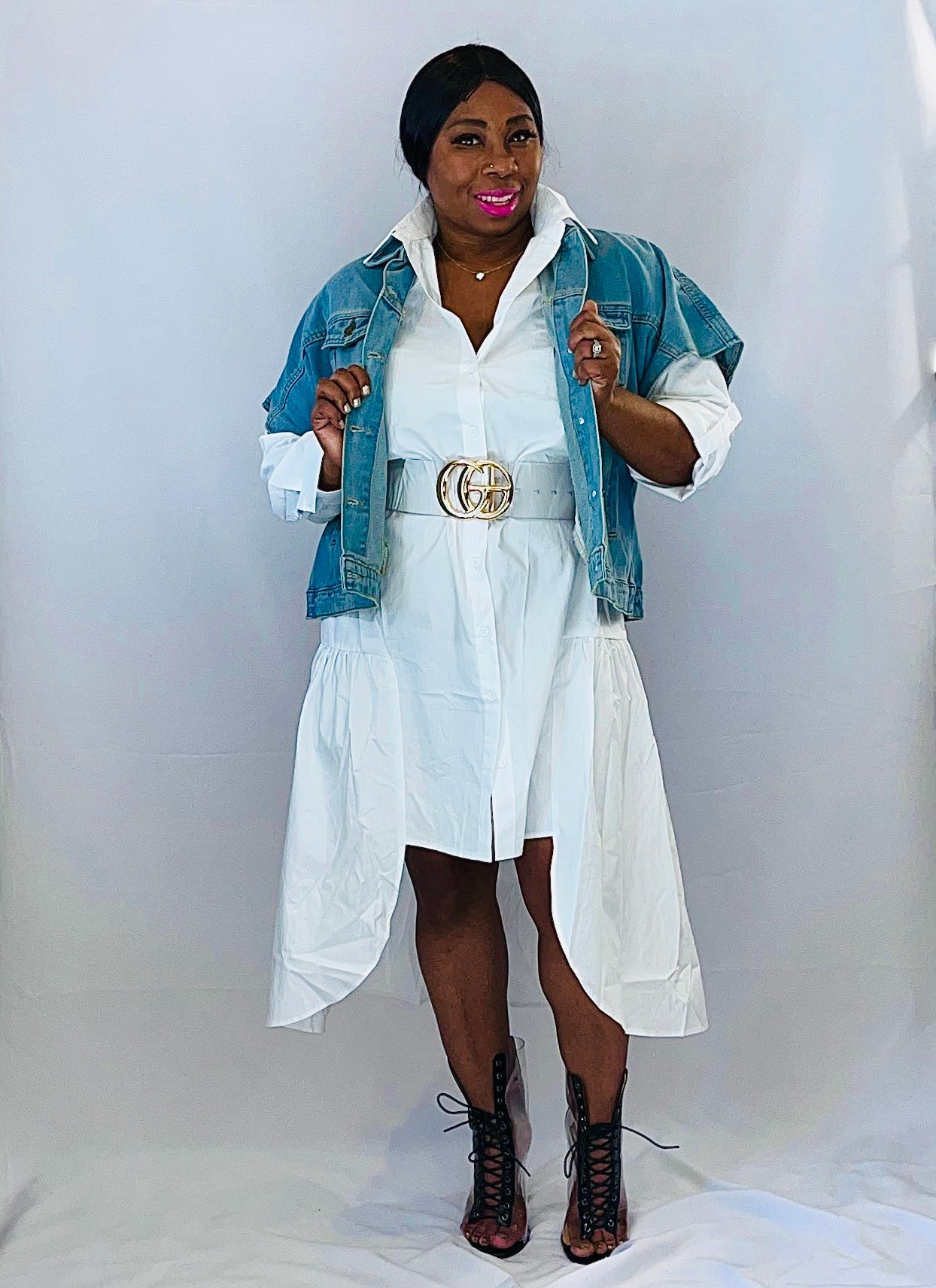 Denim Cape Jacket
