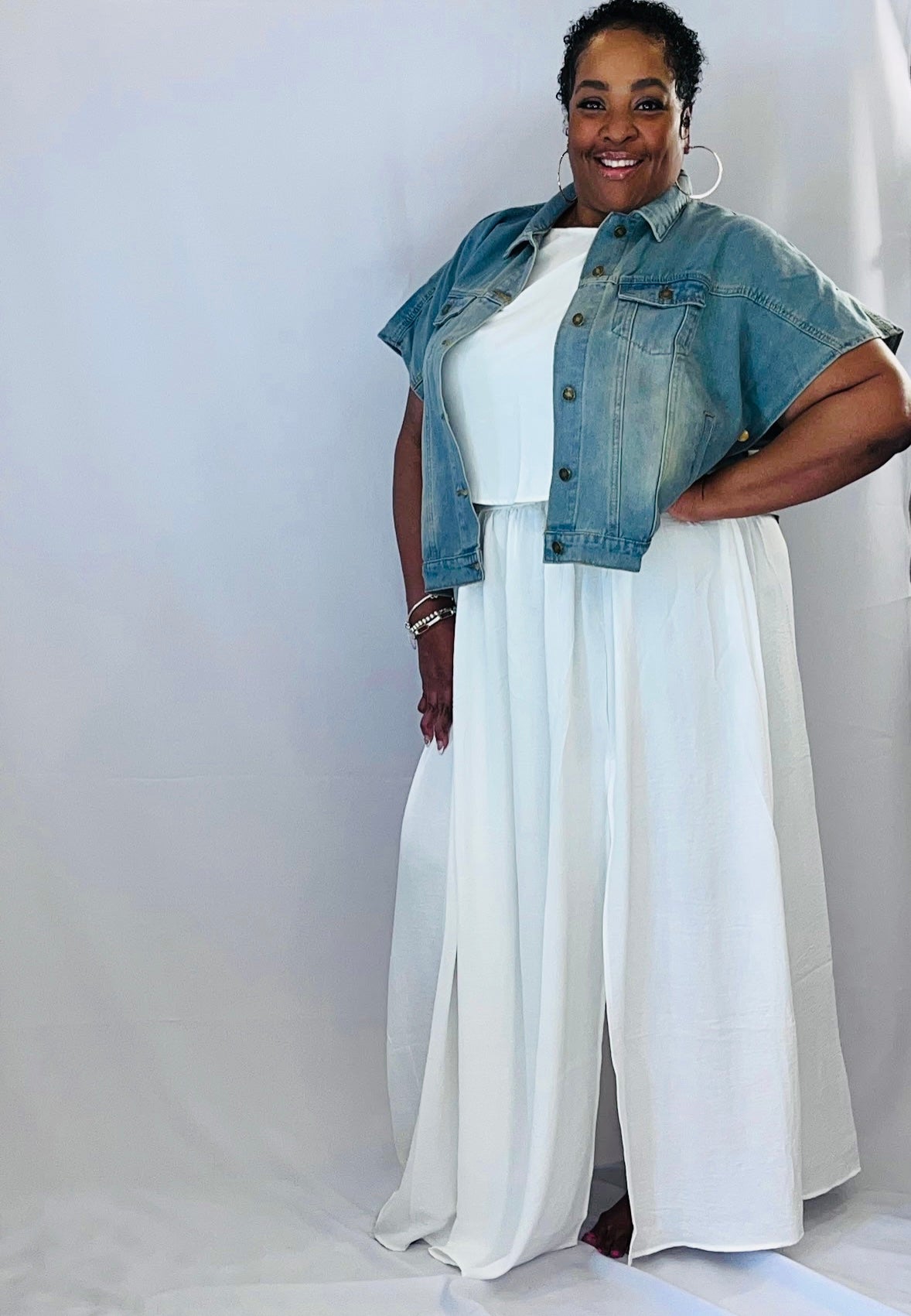 Denim Cape Jacket